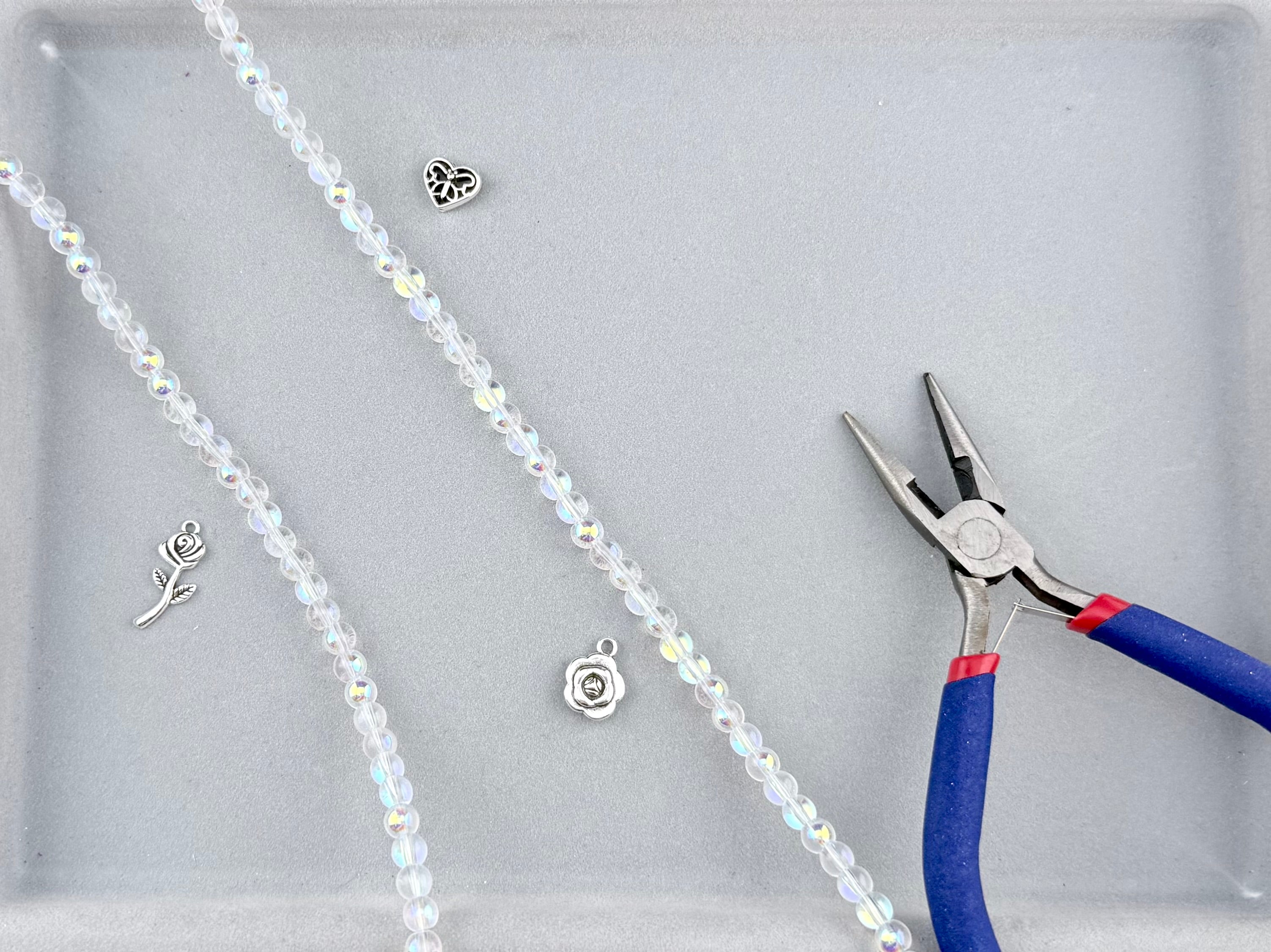 AB 6mm Glass Round Beads Clear