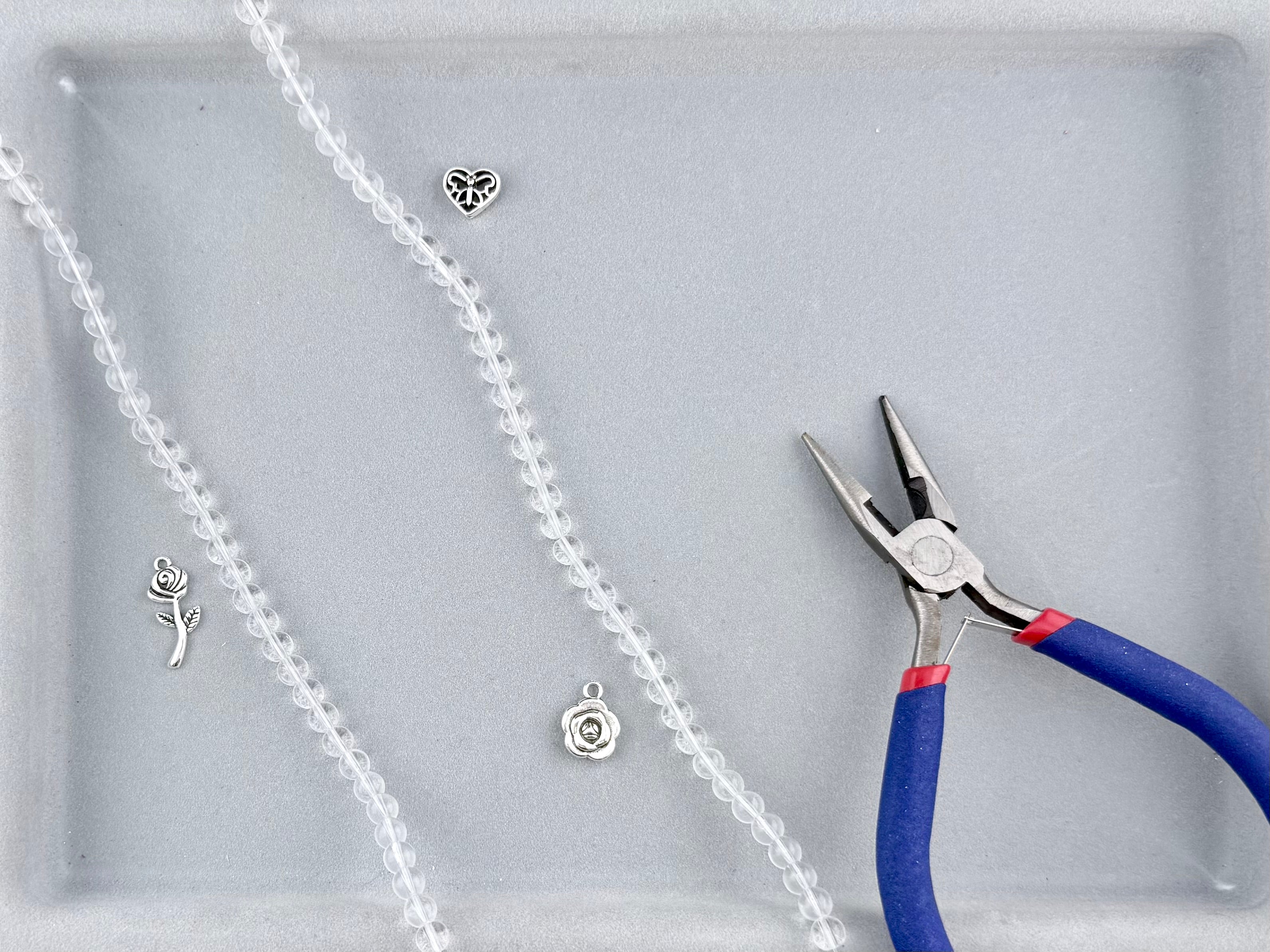 6mm Glass Round Beads Clear