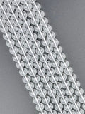 8mm Glass Round Beads Clear