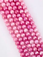 8mm Glass Round Beads Two-Tone Opal
