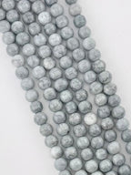 8mm Glass Round Beads Two-Tone Gray