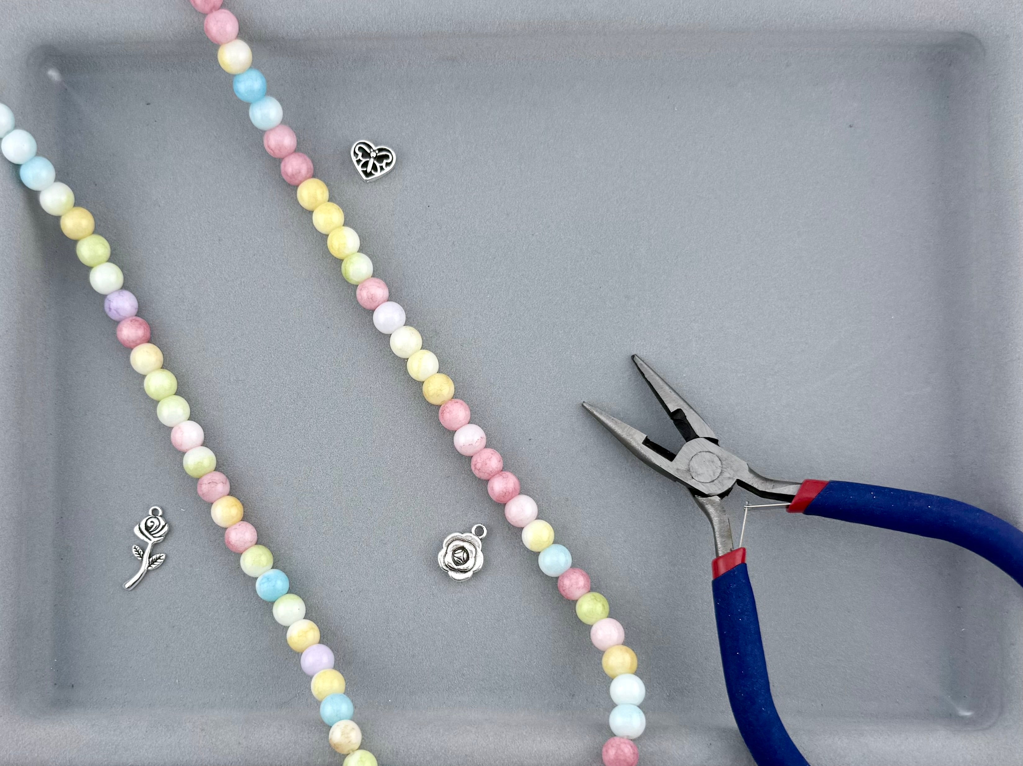 8mm Glass Round Beads Two-Tone Mix-Color