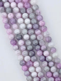 8mm Glass Round Beads Two-Tone Purple