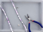 8mm Glass Round Beads Two-Tone Purple