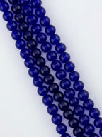 8mm Glass Round Beads Dark Blue