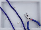 8mm Glass Round Beads Dark Blue