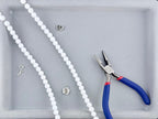8mm Glass Round Beads White