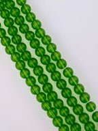 8mm Glass Round Beads Light Green