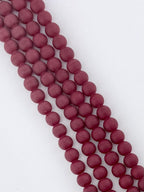 8mm Glass Round Beads Light Red
