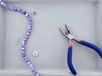 8mm Odd Shaped Shell Beads Purple