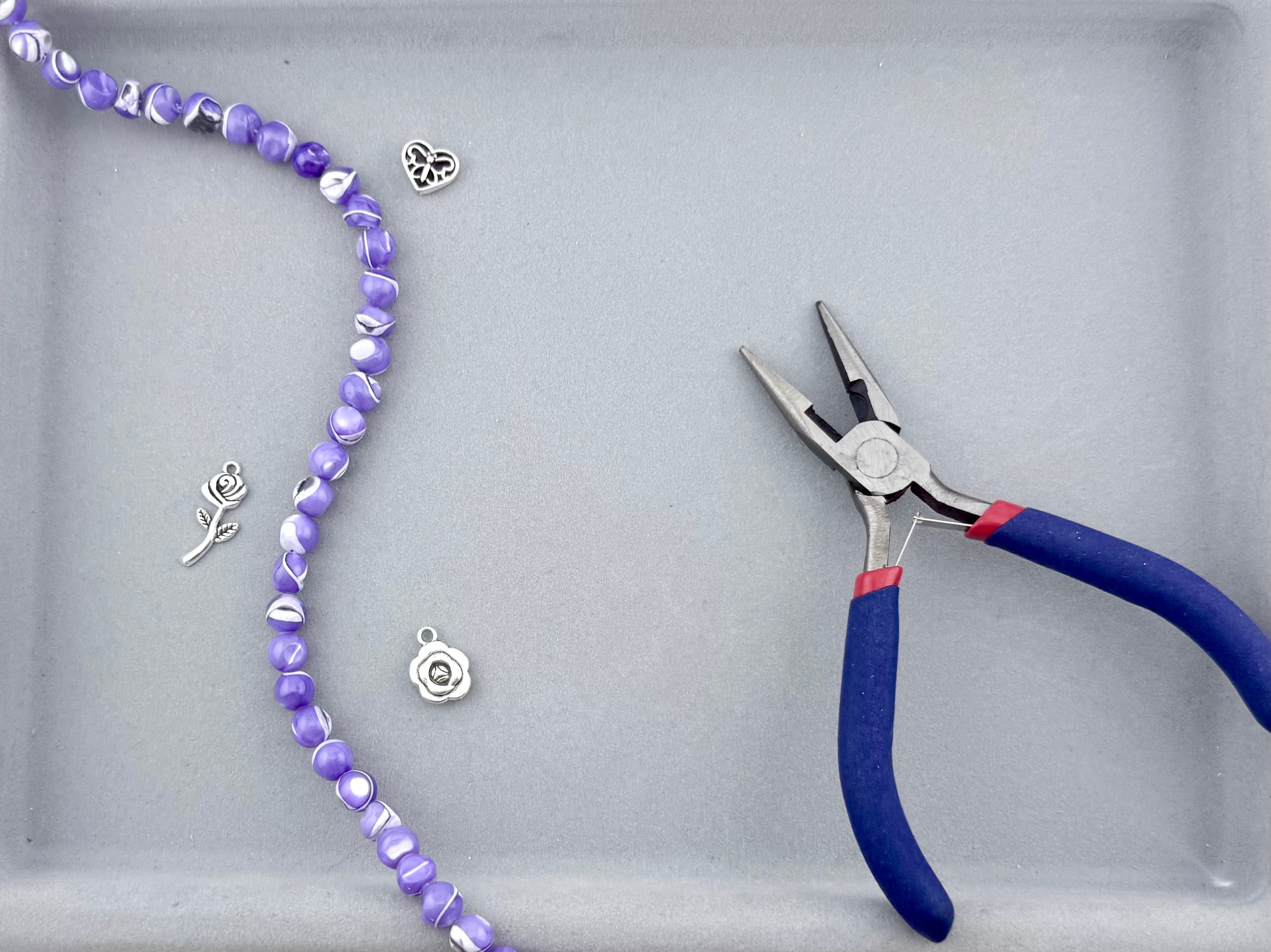 8mm Odd Shaped Shell Beads Purple