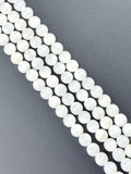 6mm Mother of Pearl Round Beads Strand White