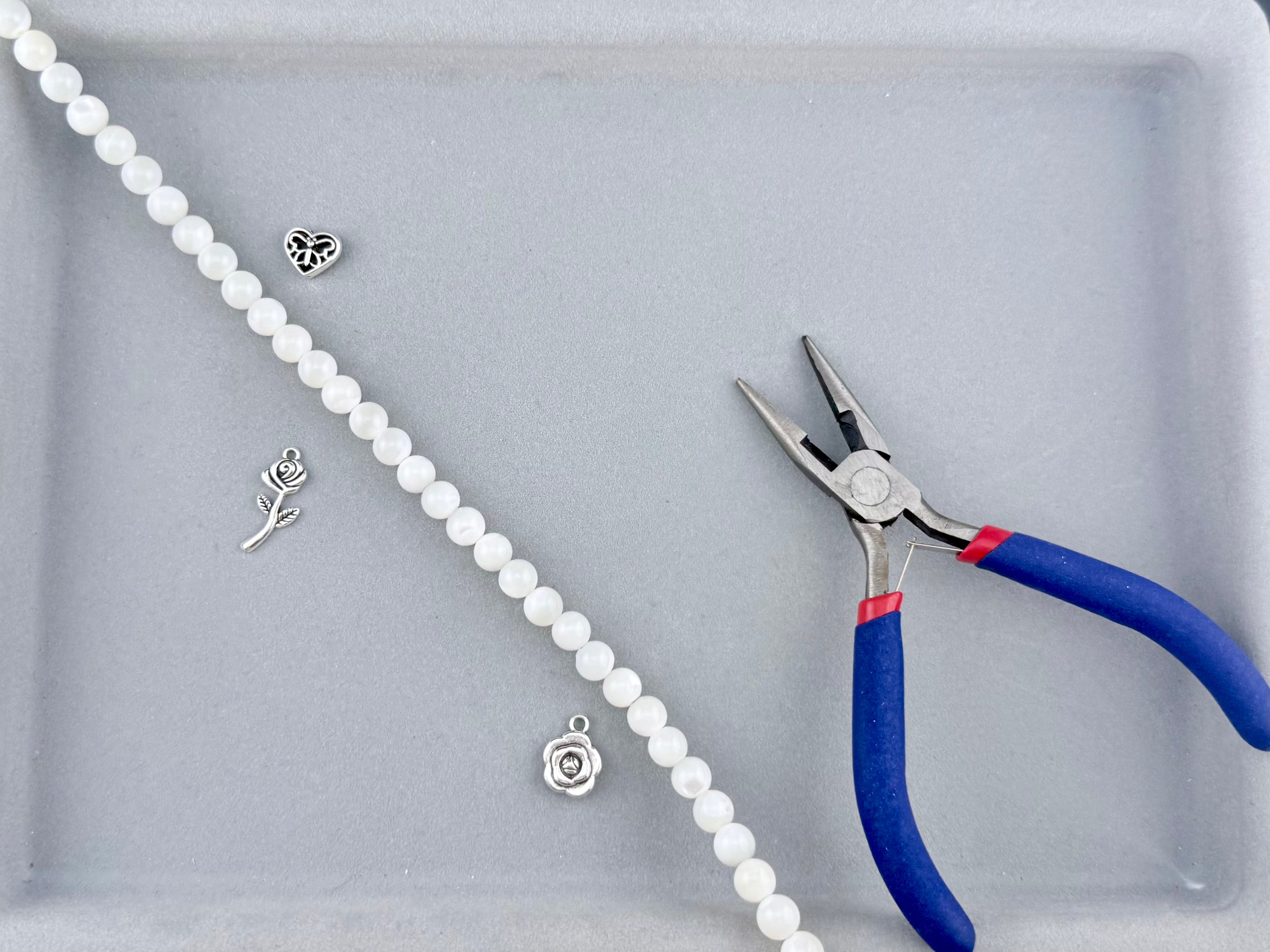 6mm White Pearl Round Beads Strand White