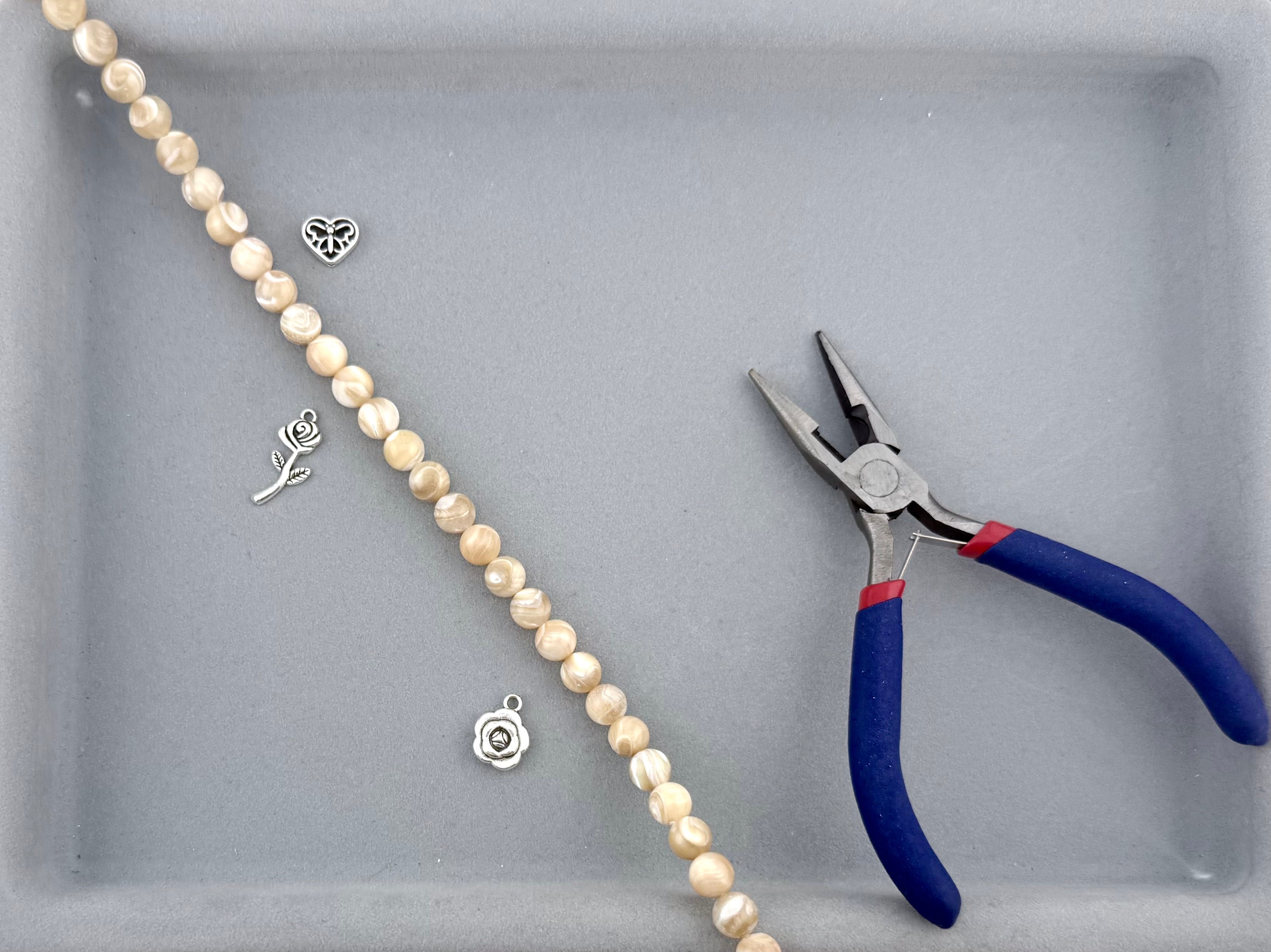 6mm White Pearl Round Beads Strand Cream