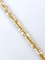 4mm Column Pearl Heirloom Beads Strand Cream
