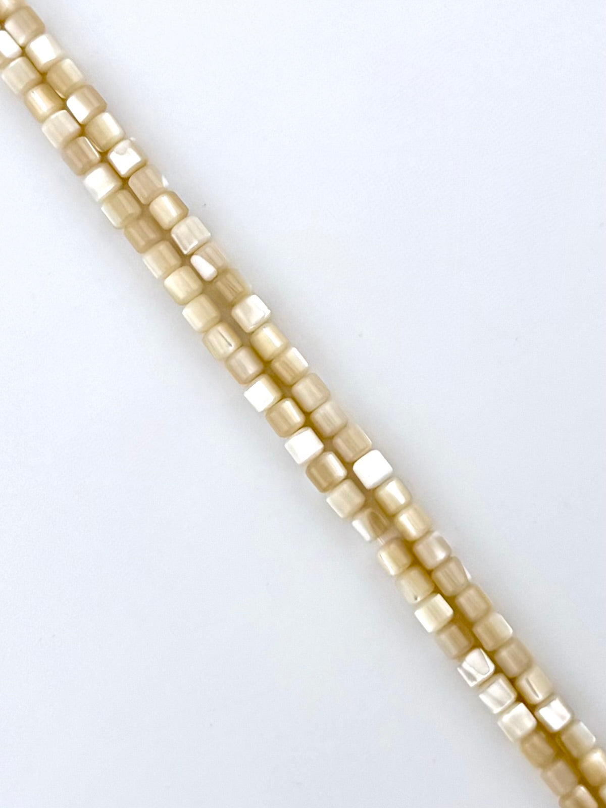 4mm Column Pearl Heirloom Beads Strand Cream