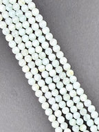 4mm Faceted Shell Round Beads Strand Aqua