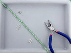 4mm Faceted Shell Round Beads Strand Green