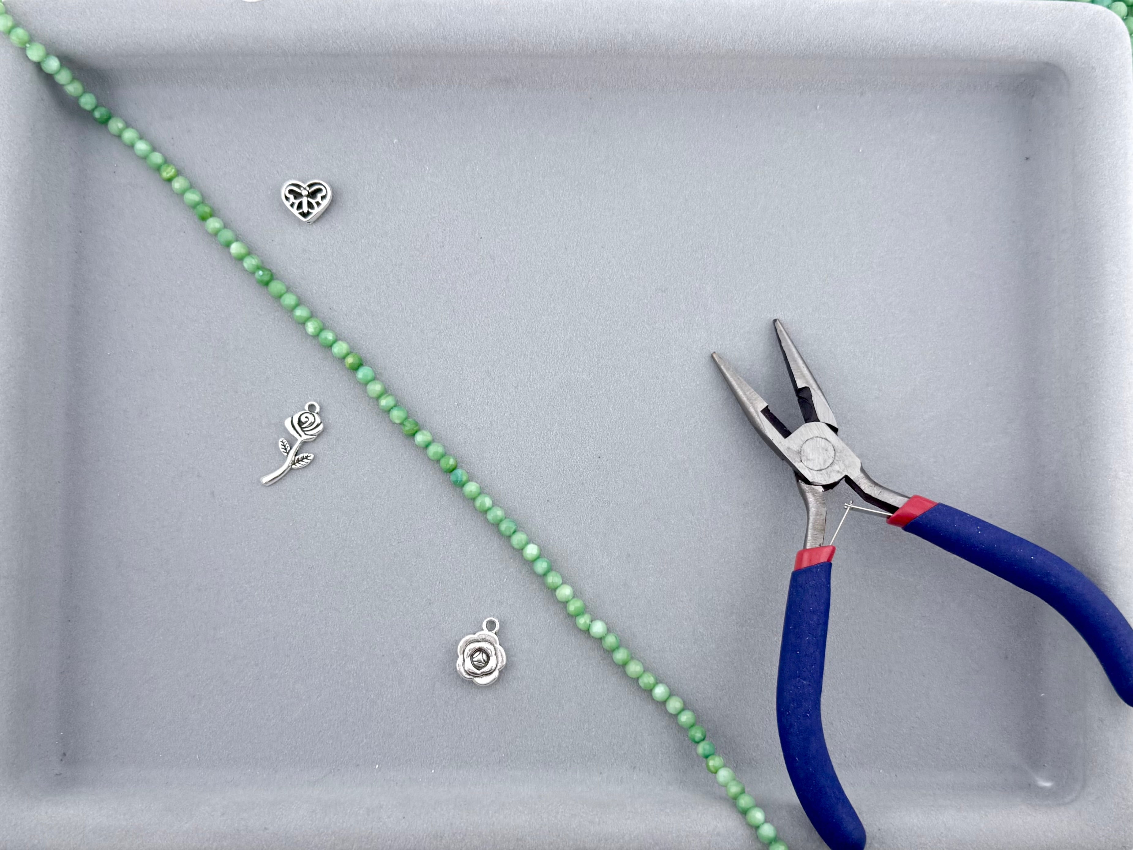 4mm Faceted Shell Round Beads Strand Green