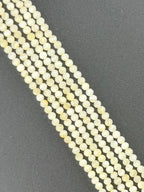 3mm Faceted Shell Round Beads Strand Yellow