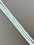 3mm Faceted Shell Round Beads Strand Light Blue