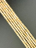 3mm Faceted Shell Round Beads Strand Light Pink