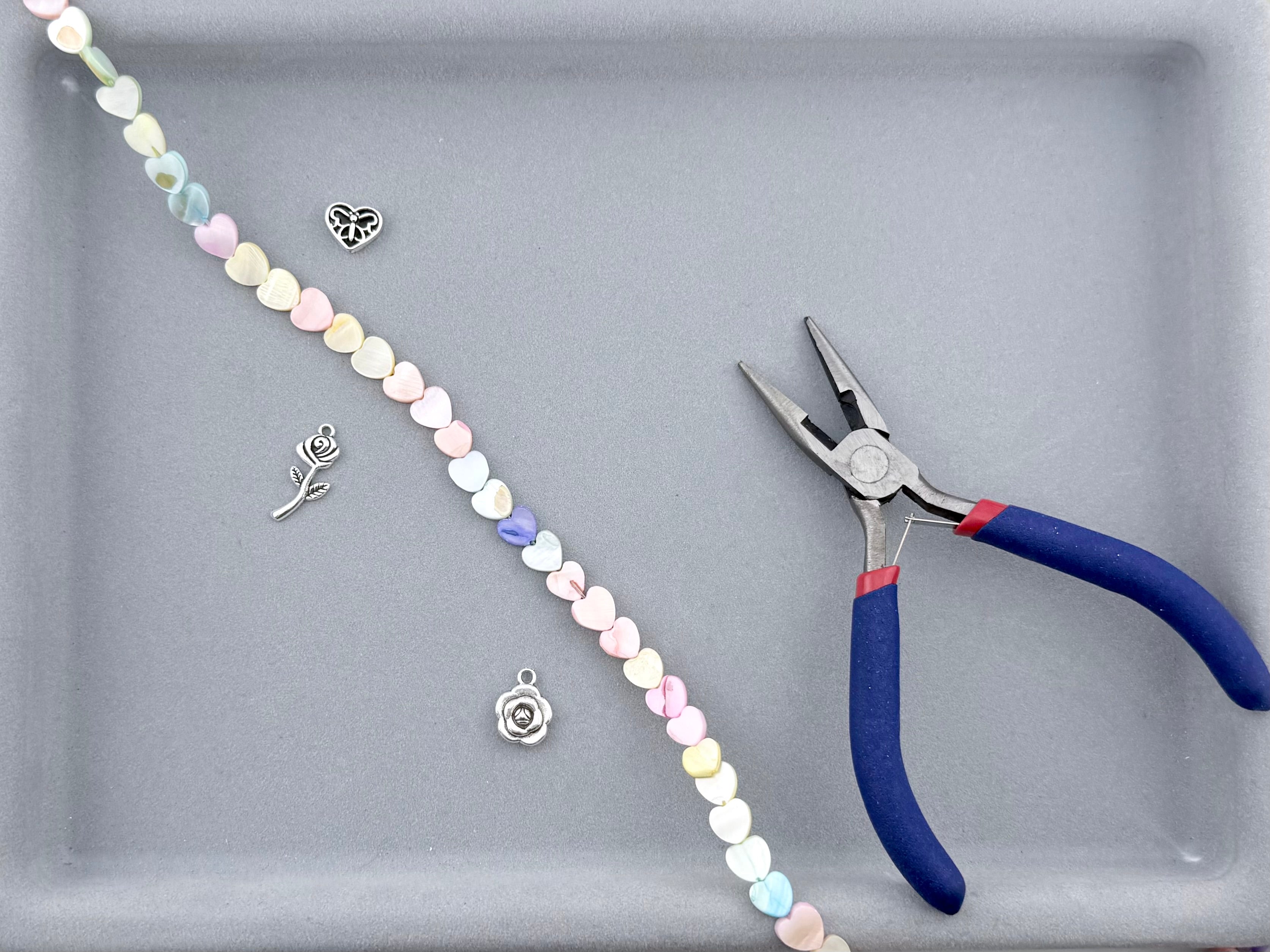 8mm Shell Heart Beads Strand Multi-Color