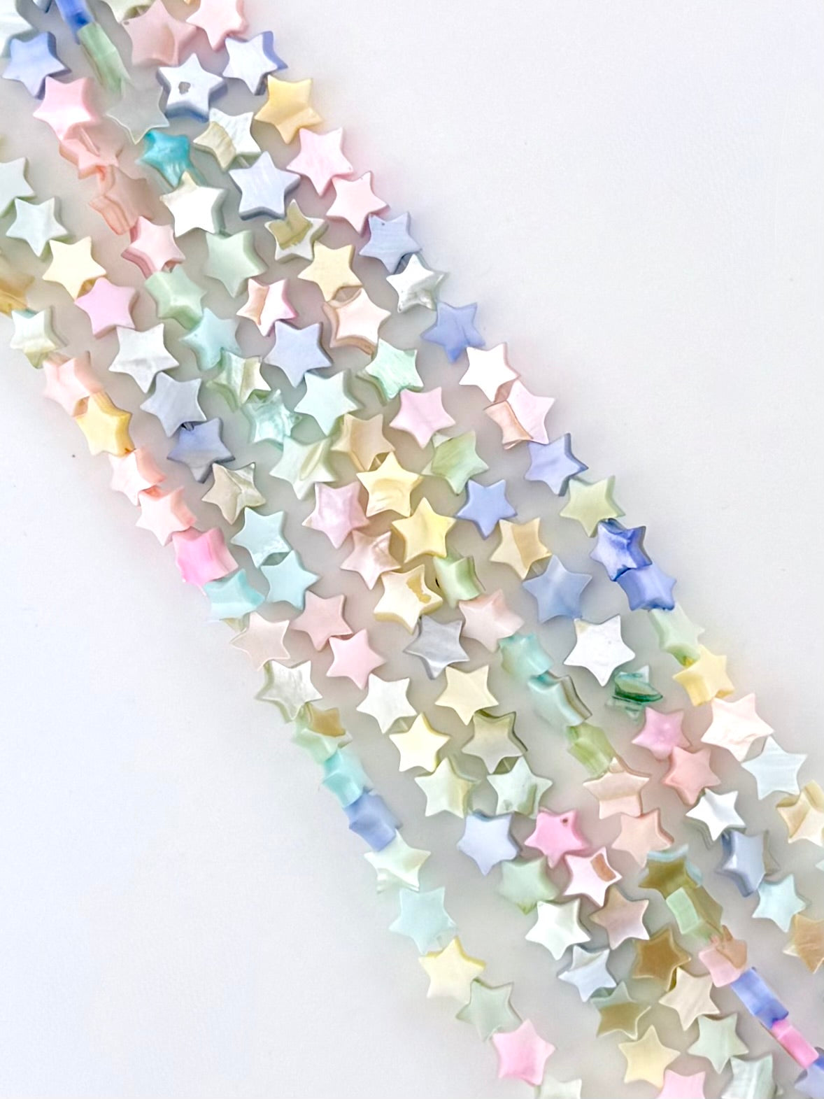 6mm Shell Star Beads Strand Mix-Color