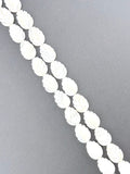 15x10mm Mother of Pearl Leaf Beads Strand White