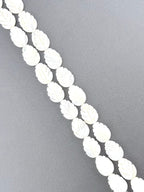 15x10mm Mother of Pearl Leaf Beads Strand White