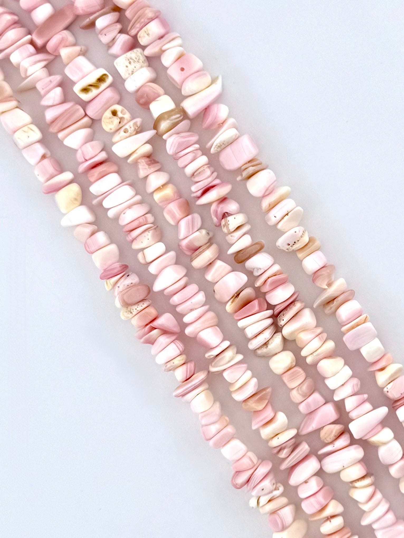 8mm Faceted Pearl Stone Beads Strand Pink