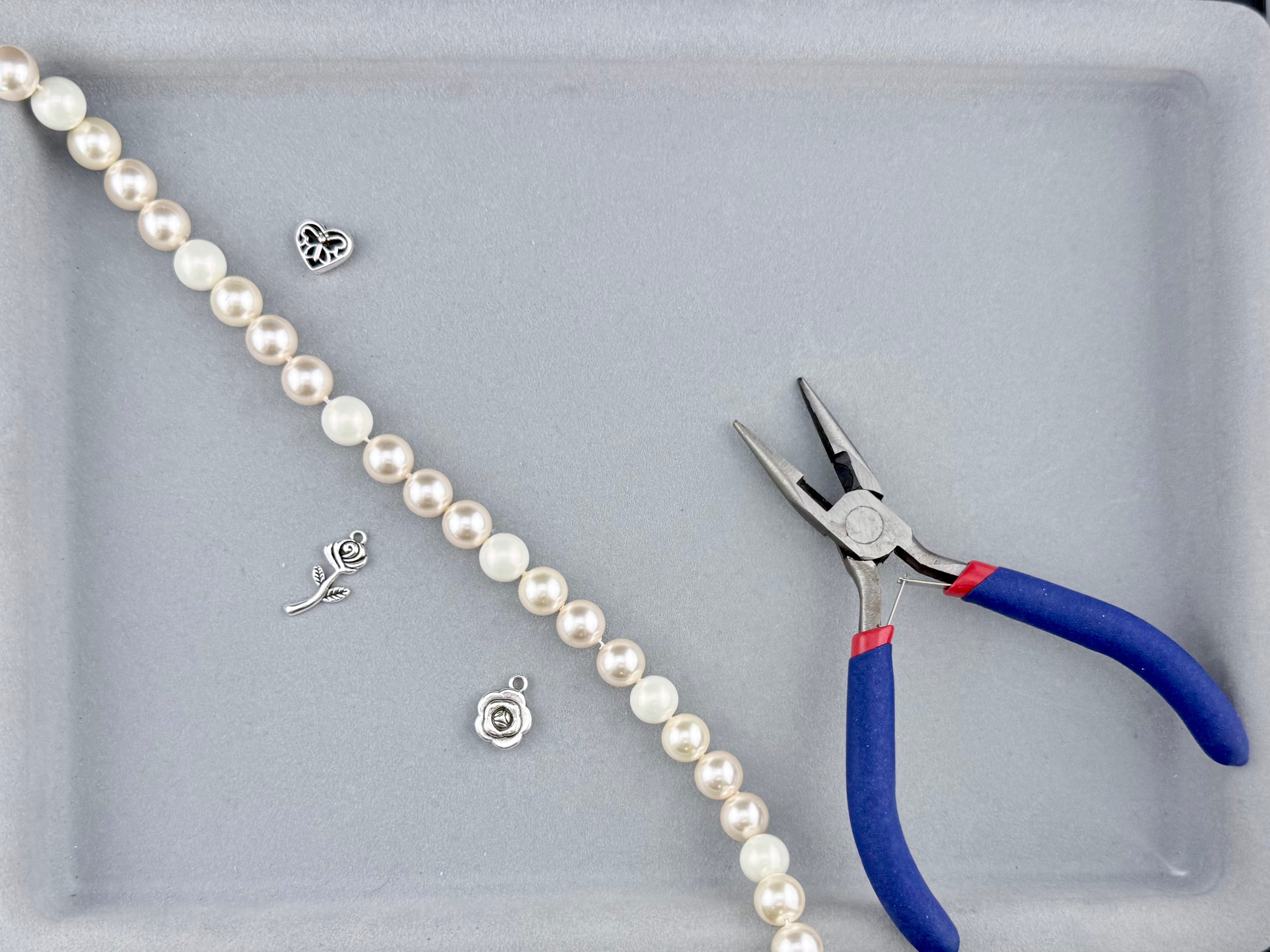 Shell Pearls Round Beads Strand White-Cream