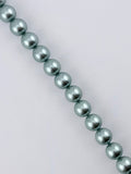 Shell Pearls Round Beads Strand Light Green
