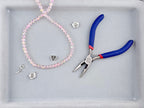 6mm Glass Faceted Round Beads Pink