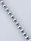 Shell Pearls Round Beads Strand Silver