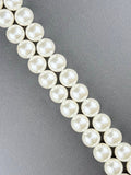 Shell Pearls Round Beads Strand Light Cream