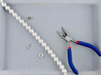 Shell Pearls Round Beads Strand Light Cream