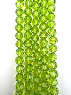 8mm Glass faceted round Beads Transparent Green