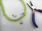 8mm Glass faceted round Beads Transparent Green