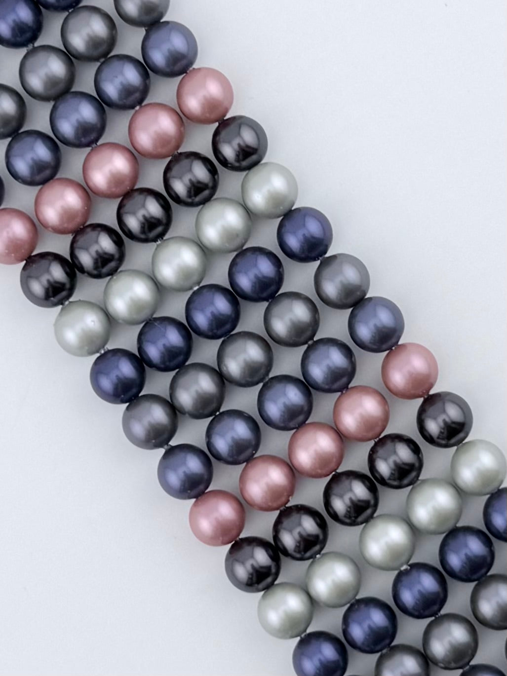 Shell Pearls Round Beads Strand Mix-Color