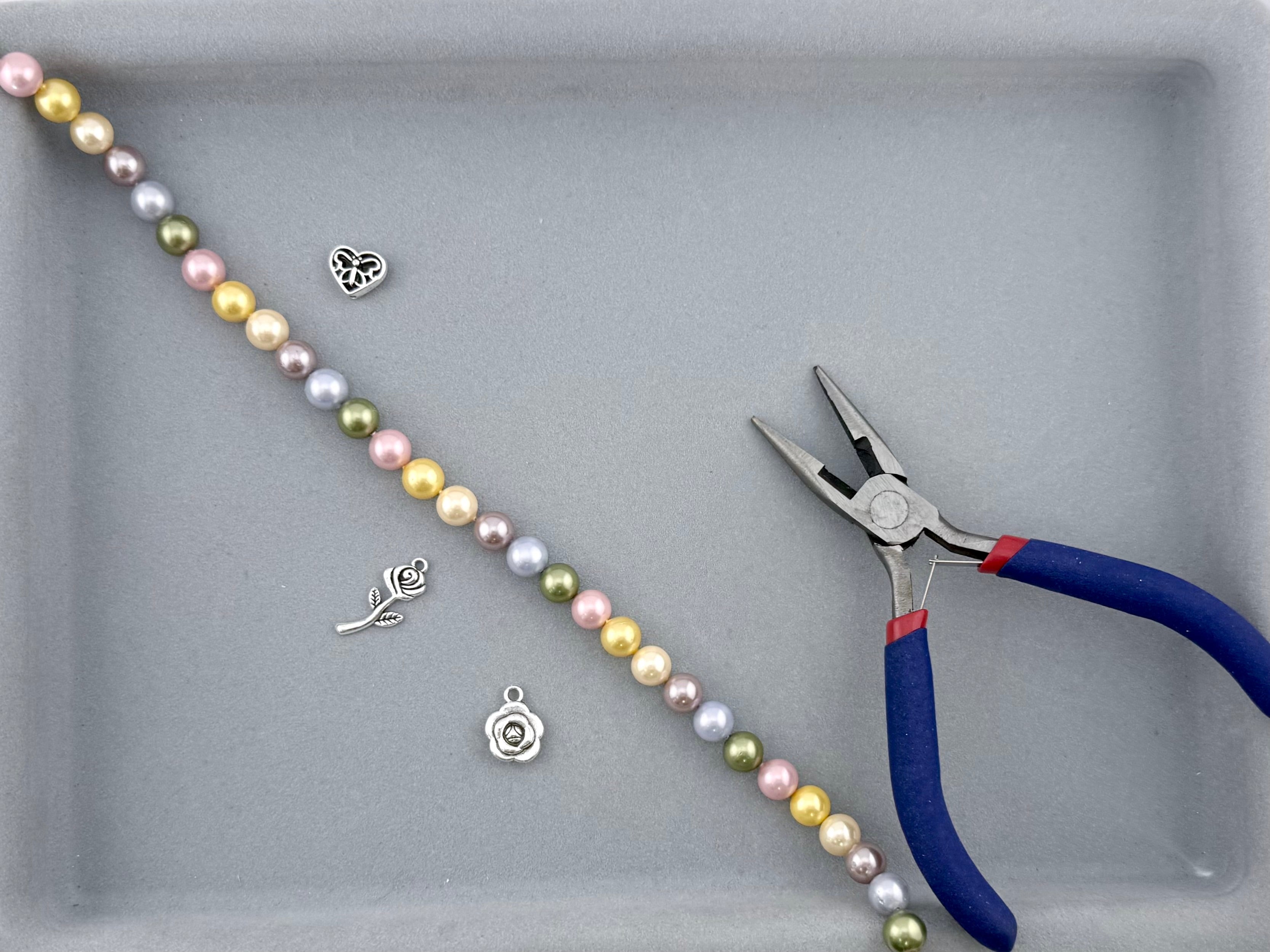 Shell Pearls Round Beads Strand Mix-Color