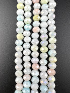 6mm Glass Faceted Rondelle Beads Mix Colour AB