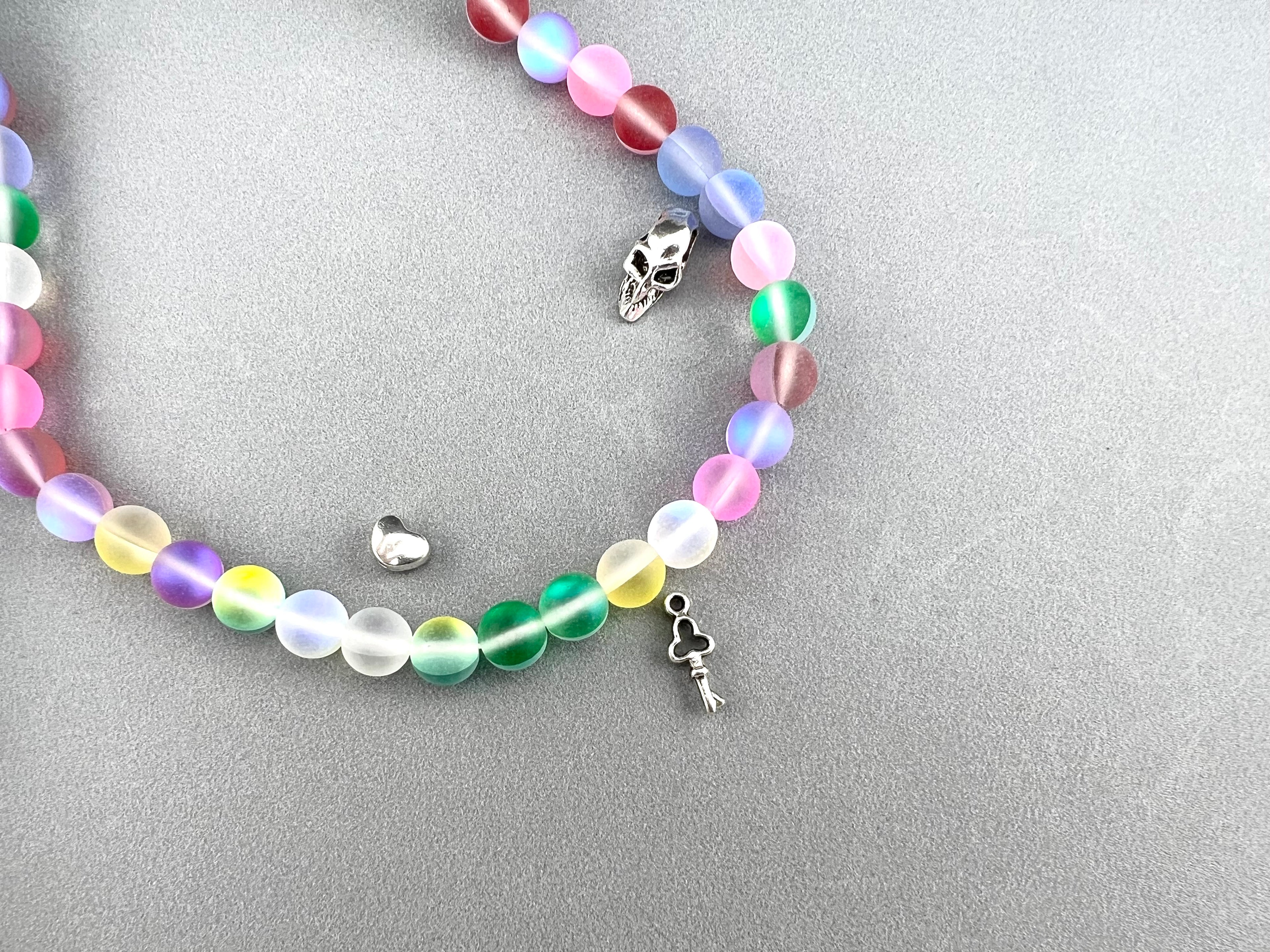 8mm Aurora Glass Beads Matte Mix colour