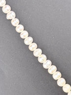 8mm Fresh Water Pearl Beads Strand White