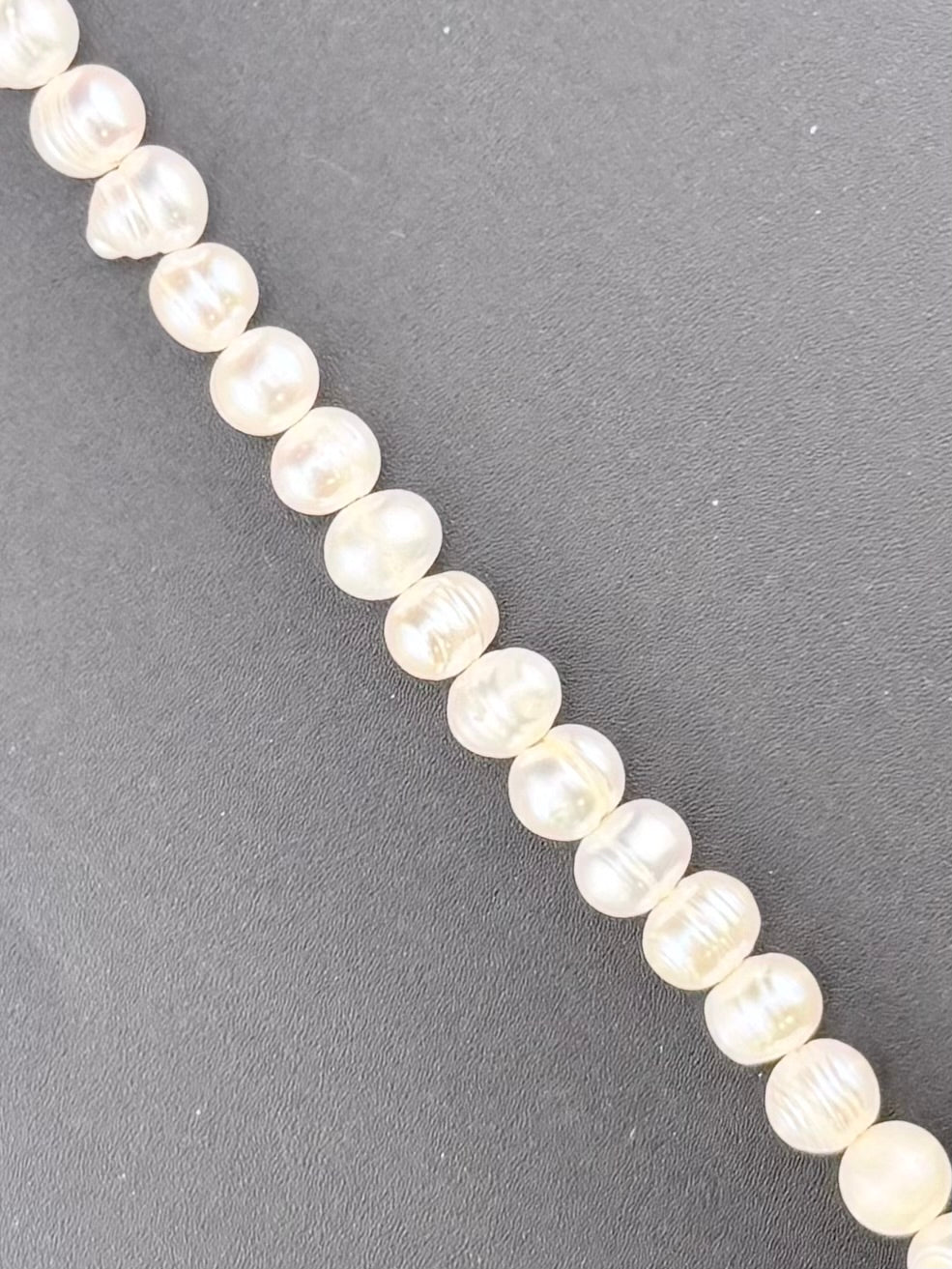 8mm Fresh Water Pearl Beads Strand White