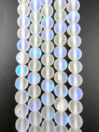 8mm Aurora Glass Beads Matte Crystal
