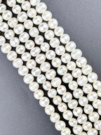 6mm Fresh Water Pearl Beads Strand White