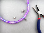 8mm Aurora Glass Beads Matte Purple