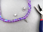 8mm Aurora Glass Beads Purple