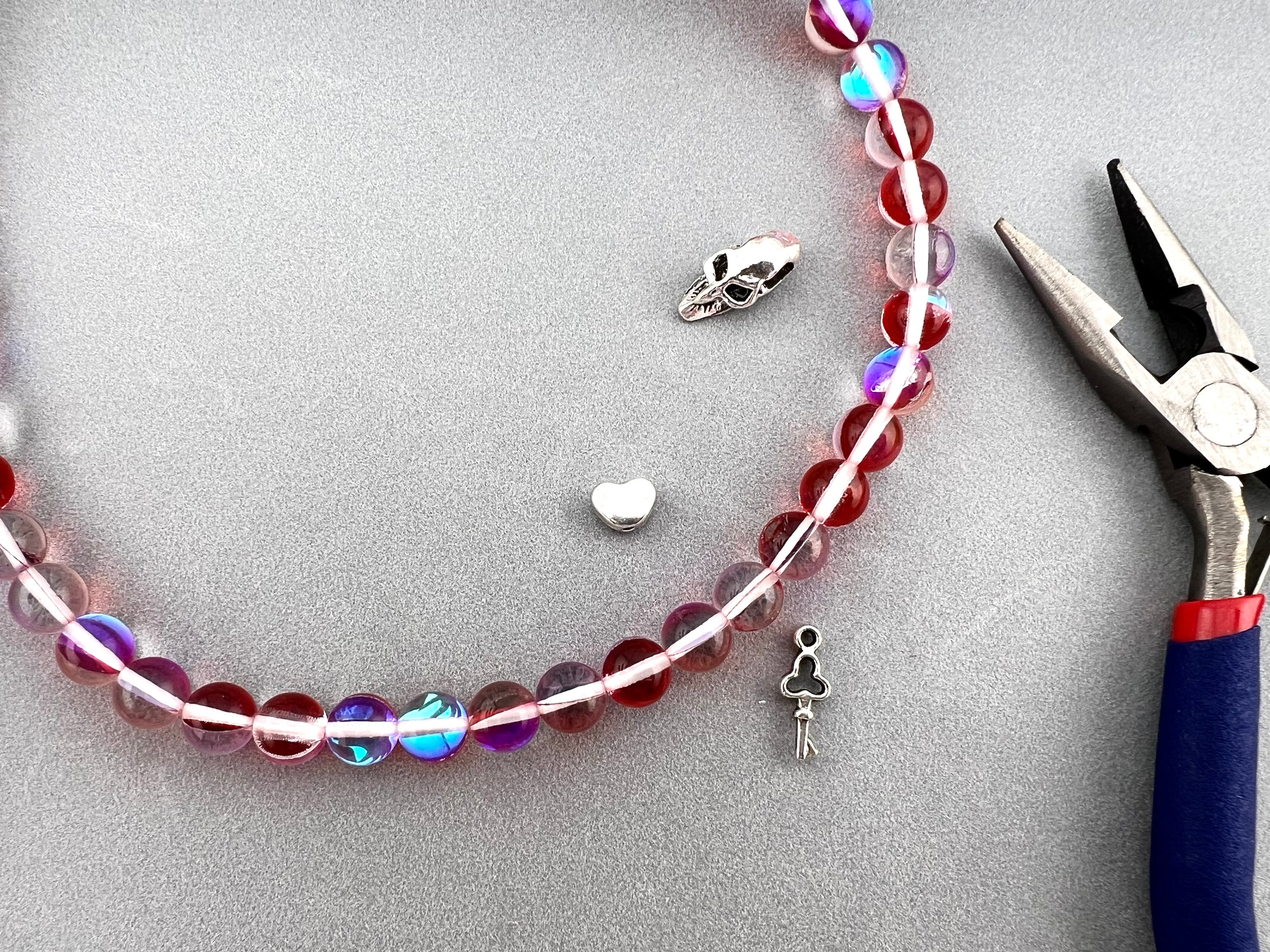 8mm Aurora Glass Beads Red